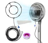 Générique Fan Misters Outdoor, Water Misting Hose, 8-Meter Cooling Sprayer, Multi-Nozzle Air Purifier, Garden Deck Fogger, Event Tent Chiller, Patio Bbq Evaporator, Porch Kennel Hydration Line