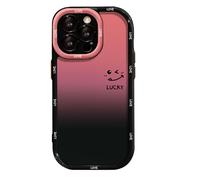 Générique Fangcase Gradient Matte for Case Love You & Lucky Smiley Designs, Fangcase Matte Gradient Case for 16/15/14/13/12/11/X Pro Max (14 Pro,Pink-A)