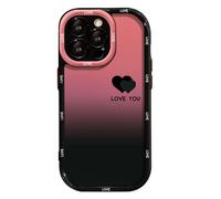 Générique Fangcase Gradient Matte for Case Love You & Lucky Smiley Designs, Fangcase Matte Gradient Case for 16/15/14/13/12/11/X Pro Max (X,Pink-B)