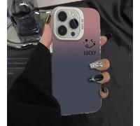 Générique Fangcase Gradient Matte for Case Love You & Lucky Smiley Designs, Fangcase Matte Gradient Case for 16/15/14/13/12/11/X Pro Max (12 Pro,Pink-C)