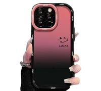 Générique Fangcase Gradient Matte for iPhone Case, Love You & Lucky Smiley Designs, Anti-Scratch Shockproof Protective Cases for iPhone 16/15/14/13/12 Pro Max (15 Plus,A01) (14,A02)