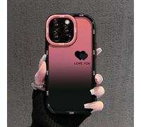Générique Fangcase Gradient Matte for iPhone Case Love You & Lucky Smiley Designs, Fangcase Matte Gradient Case for iPhone16/15/14/13/12/11/X Pro Max (16 Plus,Love)