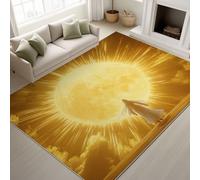 Générique Fantastique Déesse Soleil Rayons De Soleil Tapiss de Passage Couloir Antidérapant et Lavable Tapis d'entrée Interieur Paillasson, Or Tapis de Sol pour Chambre Buanderie, 50 x 150 cm