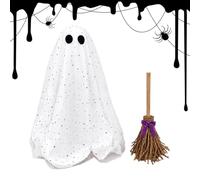 Générique Fantôme d'halloween Hauteur Réglable DIY avec Balai De Sorcière