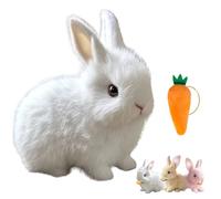 Générique Fanyil Bunny Pal, Fanyil Bunnypal, Bunby - Mon Lapin réaliste interactif, Sauter, contracter et secouer Les Oreilles, Les Jouets à Bunny réalistes pour Les (Blanc)