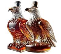 Générique Fanyil Eaglory, 350ml Funny Whiskey Eagle Bottle, Unique Glass Decanter for Decanter Set, Perfect For Wine Lovers (Color 2PMix)