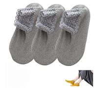 Générique Fashion Lace Warmer Socks for Women, Non Slip Ankle Ruffle Socks, for Fall Winter Home Floor (3pairs-grey)
