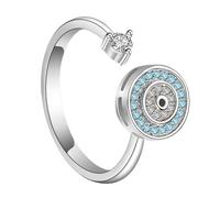 Générique Fashion Open Rings, Evil Eye Jewelry, Round Evil Eye Silver