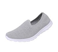 Générique Fashion Summer Women Chaussures Solid Color Casual Mesh Respirable Confortable légère Bouche Peu Profonde (Grey, 39)
