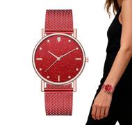 Générique Fashion Watch | Waterproof Clock Bracelet | Glitter Mesh Band Casual Watches | for Workplace Commuting Travel Business Trip Exams Girlfriend Teen Girl Wife