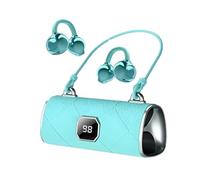 Générique Fashionable Clip-on Wireless Headphones, X22 Fashionable Clip on Wireless Headphones, Handbag-Style Bluetooth 6.0 Ear Clip Earbuds Headphone for Workout, Travel & Commuting (Blue)
