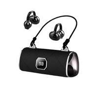 Générique Fashionable Clip-on Wireless Headphones, X22 Fashionable Clip on Wireless Headphones, Handbag-Style Bluetooth 6.0 Ear Clip Earbuds Headphone for Workout, Travel & Commuting (Black)