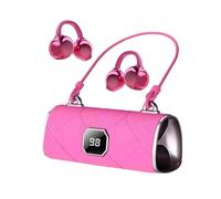 Générique Fashionable Clip-on Wireless Headphones, X22 Fashionable Clip on Wireless Headphones, Handbag-Style Bluetooth 6.0 Ear Clip Earbuds Headphone for Workout, Travel & Commuting (Pink)