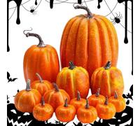 Générique Fausses citrouilles | Centres de Table de récolte 14 pièces | Décor de citrouilles de Table d'automne et d'halloween | pour intérieur, extérieur, Porche, Ferme, fête et Festival saisonnier
