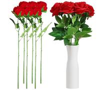 Générique Fausses Roses,10 Tiges Fleurs Décoratives pour Vase | Bouquet Éternel pour Mariage Anniversaire Fête des Mères Saint-Valentin Décoration Intérieur et Extérieur