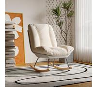 Générique Fauteuil à Bascule, Chaise à Bascule Rocking Chair de Relaxation,Canapé pour Balcon,pour Salon, Chambre, Balcon, Pieds Antidérapants en Bois Massif