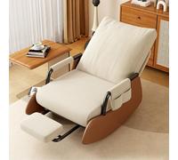 Générique Fauteuil à Bascule RéGlable, Fauteuil D'Appoint avec Repose-Pieds, Base SéCuriséE pour Salon Chambre Balcon