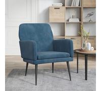 Générique Fauteuil Bleu 62x79x79 cm Velours,Meubles, Fauteuils et chaises, Fauteuils, Bleu (Poids 8.8KG)