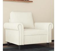 Générique Fauteuil Crème 60 cm Velours,Meubles, Canapés,359517