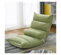 Générique Fauteuil de Jeu de Sol réglable en Mousse à mémoire de Forme, Fauteuil de méditation avec Soutien Dorsal, Coussin de Lecture Tatami Facile à Nettoyer pour Salon (Vert)