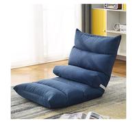 Générique Fauteuil de Jeu de Sol réglable en Mousse à mémoire de Forme, Fauteuil de méditation avec Soutien Dorsal, Coussin de Lecture Tatami Facile à Nettoyer pour Salon (Bleu)