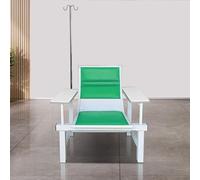 Générique Fauteuil de Perfusion Rembourré 2 Places,Fauteuil de Phlébotomie Médical en Cuir avec Support pour Perfusion,Banc d'accueil Banc de Salle D'attente (Green)