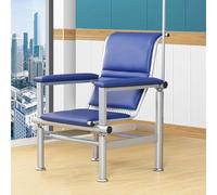 Générique Fauteuil de phlébotomie, Fauteuil de Prise de Sang avec Support pour Perfusion,Fauteuils d'accueil pour Salle d'attente entièrement inclinables avec accoudoirs (Blue Leather armrests)