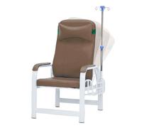 Générique Fauteuil De Prise de Sang, Fauteuil Phlébotomie avec Accoudoirs,Banc Salle D'attente avec Assise Rembourrée,Banc De Perfusion d'accueil Inclinables (Brown, Leather armrests Reclining)
