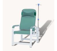 Générique Fauteuil De Prise de Sang, Fauteuil Phlébotomie avec Accoudoirs,Banc Salle D'attente avec Assise Rembourrée,Banc De Perfusion d'accueil Inclinables (Green, Leather armrest Fixed Type)