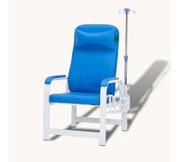 Générique Fauteuil De Prise de Sang, Fauteuil Phlébotomie avec Accoudoirs，Banc Salle D'attente avec Assise Rembourrée，Banc De Perfusion d'accueil Inclinables (Blue, Leather armrest Fixed Type)