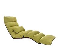 Générique Fauteuil de Sol inclinable, Chaise Pliante Multi-Angle avec pédale, pour Lire, Regarder, Jouer à des Jeux vidéo (Couleur : Rose Rouge) (Vert)