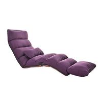 Générique Fauteuil de Sol inclinable, Chaise Pliante Multi-Angle avec pédale, pour Lire, Regarder, Jouer à des Jeux vidéo (Couleur : Rose Rouge) (Violet)