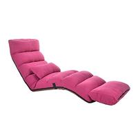 Générique Fauteuil de Sol inclinable, Chaise Pliante Multi-Angle avec pédale, pour Lire, Regarder, Jouer à des Jeux vidéo (Couleur : Rose Rouge) (Rose Rouge)