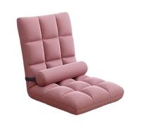 Générique Fauteuil de Sol Pliable et Réglable, Style Tatami, avec Coussin Lombaire Rembourré en Flanelle et Mousse Douce, Convient Aux Adultes et Aux Enfants, Rose
