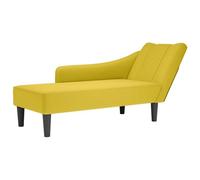 Générique Fauteuil Long avec accoudoir Droit Jaune Velours,Chaises Longues,16.45KG-4009798