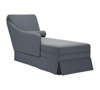 Générique Fauteuil Long et traversin accoudoir Droit Gris foncé Velours,Fauteuils et chaises,Chaises longues-4009783