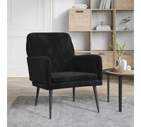 Générique Fauteuil Noir 62x79x79 cm Velours,Meubles, Fauteuils et chaises, Fauteuils, Noir (Poids 8.8KG)