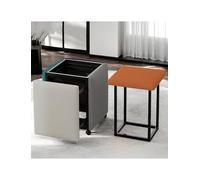 Générique Fauteuil Ottoman gigogne 5 en 1, tabourets empilables, Banc Ottoman carré à roulettes, for Chambre, Salon, Salle à Manger(Five Colors,Square 45cm)