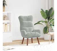 Générique Fauteuil Relaxant en Velours Gris Clair,Fauteuils,10.6KG-42001834