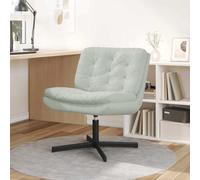 Générique Fauteuil Relaxant pivotant Gris Clair 63 x 75 x 76 cm Velours,Meubles,Fauteuils et chaises,Gris,13.7 KG,42007360
