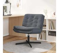 Générique Fauteuil Relaxant pivotant Gris foncé 63 x 75 x 76 cm Velours,Meubles,Fauteuils et chaises,Gris,13.7 KG,42007361