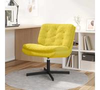 Générique Fauteuil Relaxant pivotant Jaune 63 x 75 x 76 cm Velours,Meubles,Fauteuils et chaises,Jaune,13.7 KG,42007366