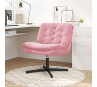 Générique Fauteuil Relaxant pivotant Rose 63 x 75 x 76 cm Velours,Meubles,Fauteuils et chaises,Rose,13.7 KG,42007363