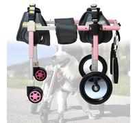 Générique Fauteuil roulant 4 roues for chien, chariot réglable avec aide à la marche et à la mobilité, fauteuil roulant léger à quatre roues for animaux blessés, handicapés, paralysés ou souffrant de