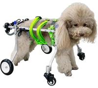 Générique Fauteuil roulant 4 roues pour chien, aide à la mobilité, support complet, poids léger Fauteuil roulant pour chien avec pattes arrières invalides, marche,XXS