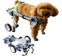 Générique Fauteuil roulant ajustable pour chien, pour les pattes arrière, pour aider les petits animaux de compagnie paralysés à se remettre sur leurs pattes.,Blanc,XXS