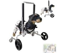 Générique Fauteuil roulant for chien avec pattes avant, chariots réglables for animaux de compagnie, aides à la mobilité for chiens handicapés, attelle for pattes avant et support de hanche(A,XXL)
