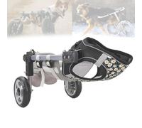 Générique Fauteuil roulant réglable for chien for pattes arrière 2/4 roues, aides à la mobilité for la marche des membres arrière, chariots légers for chiens avec roues for pattes arrière handicapées,