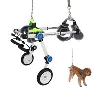 Générique Fauteuil Roulant réglable pour Chien avec Harnais élévateur - 2 Roues pour Soutenir Les Pattes arrière, Aide à la mobilité Pliable pour Animaux handicapés, améliore la Marche et la mobilité