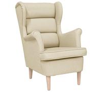 Générique Fauteuil Tissu Crème 74x84x100 cm | Polyester Durable, Rembourrage Souple, Confort Assise, Usage Salon ou Bureau